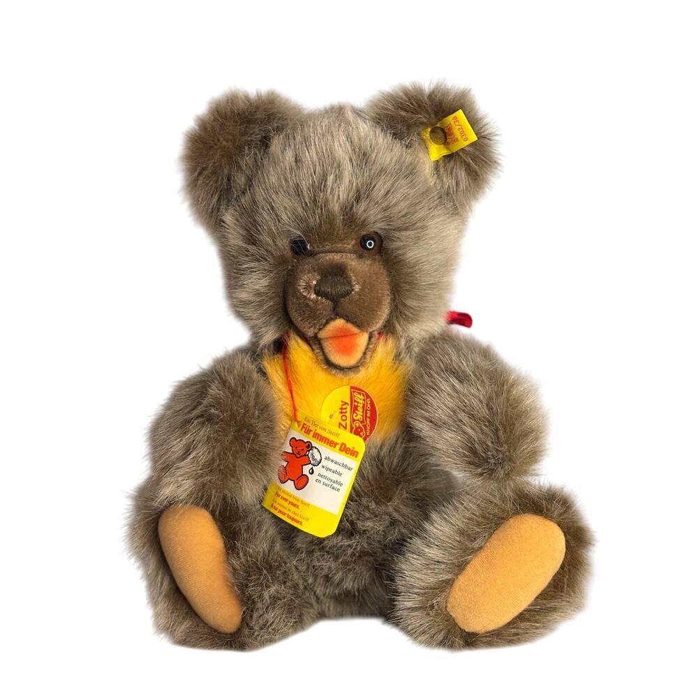 VTG Steiff Zotty Teddy Bear 0302/30, 12" Jointed Bear, w/Tags, Ear Button, EUC